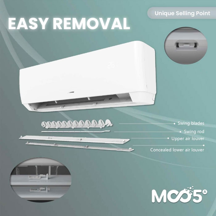 Gree AC Split ( AC Dinding ) Standard MOO5A Series  1.5 PK ( 1 1/2 PK ) R32  735 Watt - GWC-12MOO5A | GWC12MOO5A | 12MOO5 A